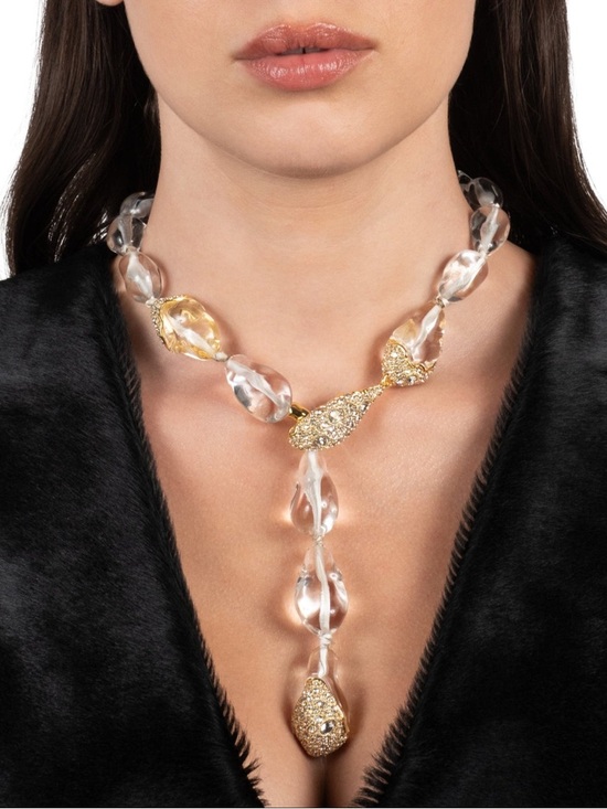 Alexis Bittar Jewelry - Alexis Bittar Liquid Lucite Crystal Pebble Lariat Necklace